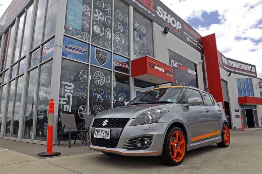 SUZUKI SWIFT WITH ADVANTI WHEELS IN ORANGE |  | SUZUKI